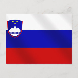 World Cup Soccer Brazil 2014 Slovenia flag ball Postcard