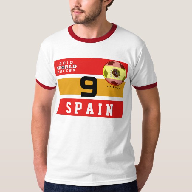 World Cup Spain #9 Torres T-Shirt  Both Sides (Front)