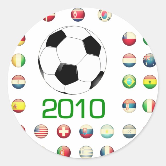 World Cup T-Shirts 2010 South Africa Classic Round Sticker (Front)