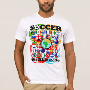 World Cups 2010 White T-Shirt Colour Twirl