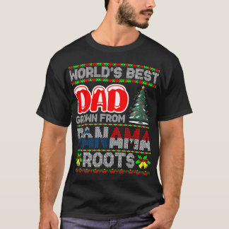 World Dad Grown Panama Roots Christmas Gift T-Shirt