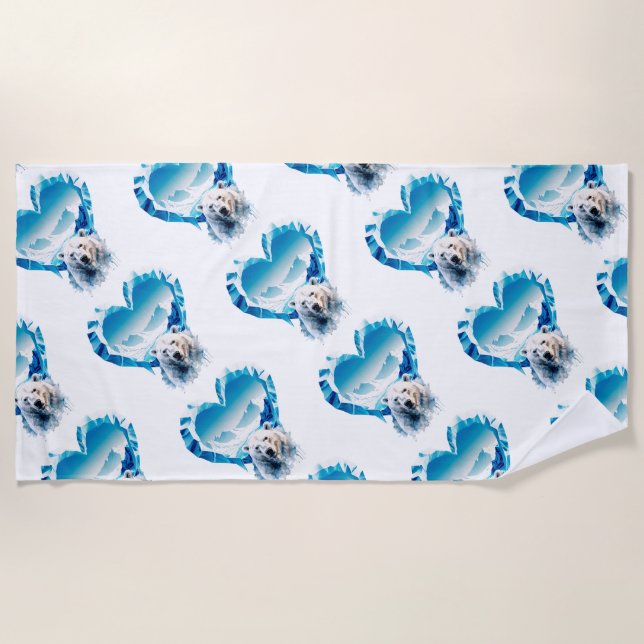 World Day for Glaciers  Beach Towel (Front)