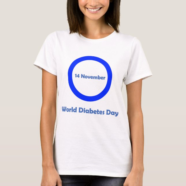 World Diabetes Day 14 November Diabetes Awareness T-Shirt (Front)