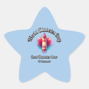 World Diabetes Day. 14 November  Star Sticker