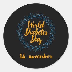 World Diabetes Day  Classic Round Sticker