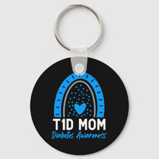 World Diabetes Day Clothes T1D Type 1 Diabetes Mum Key Ring