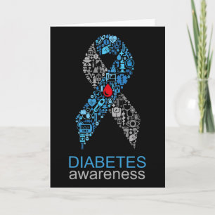World Diabetes Day Diabetes Awareness Ribbon  Card