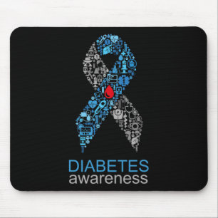 World Diabetes Day Diabetes Awareness Ribbon Mouse Mat