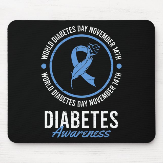 World Diabetes Day November Disease Awareness Insu Mouse Mat (Front)