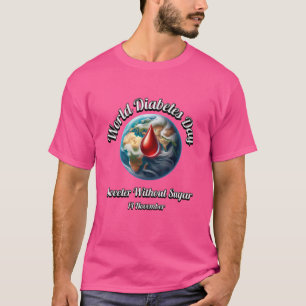 World Diabetes Day. Sweeter Without Sugar. T-Shirt