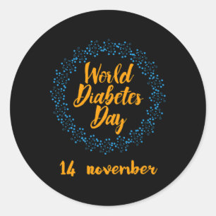 World Diabetes Day t Diabetes Awareness Day T1D Classic Round Sticker