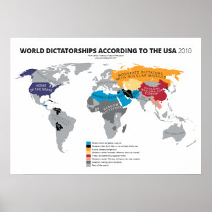World Dictatorships According to the USA Poster