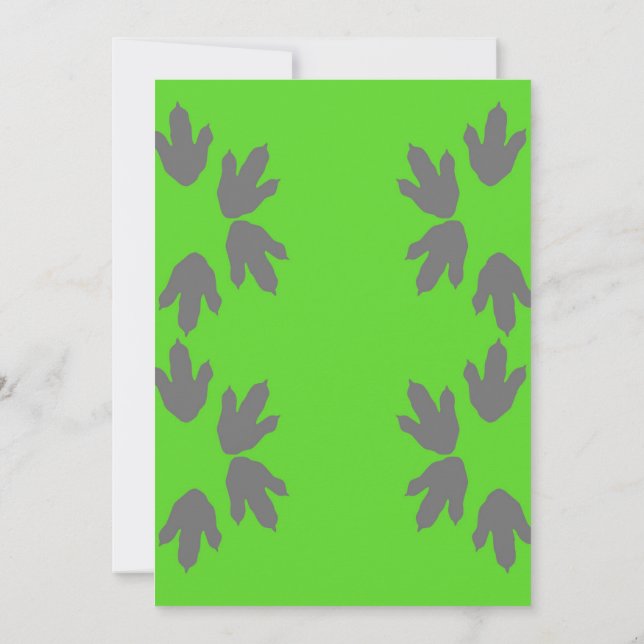 World Dinosaur Park Birthday Invitation Dinosaur  (Back)