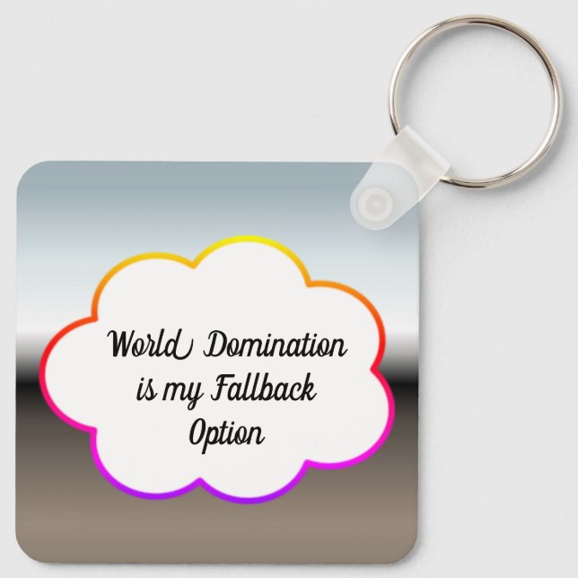 World Domination Keychain (Back)