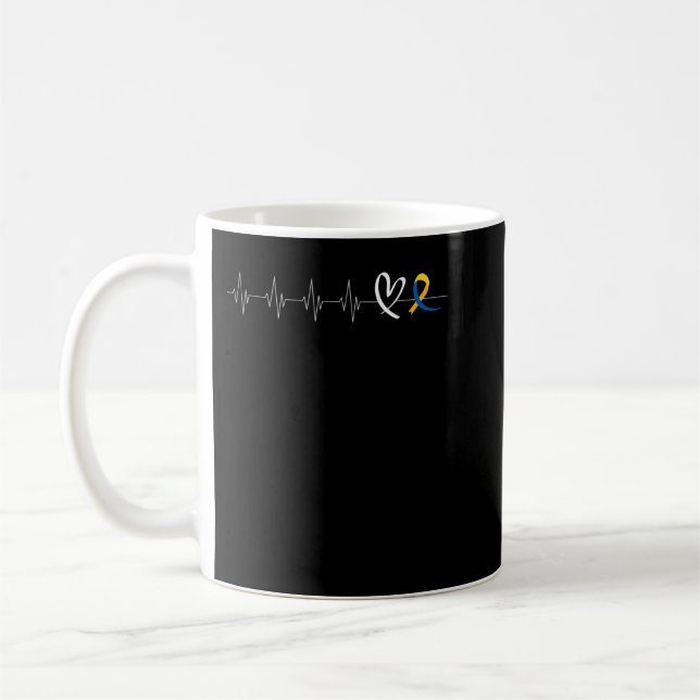 world down Syndrome Awareness day - Blue Yellow Coffee Mug (Left)