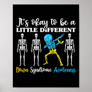 World Down Syndrome Awareness Day Dabbing Kid Skel Poster