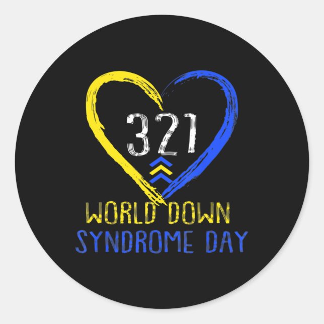 World Down Syndrome Awareness Day Love 3  Classic Round Sticker (Front)