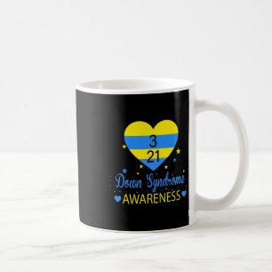 World Down Syndrome Awareness March 21 Yellow Blue Coffee Mug
