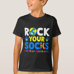 World down syndrome awareness support socks women T-Shirt