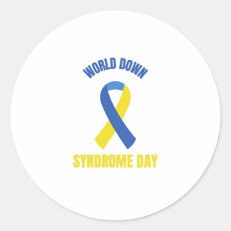 World down syndrome day (2) classic round sticker