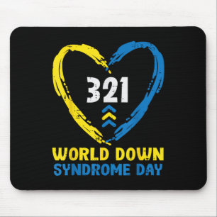 World Down Syndrome Day Arrows 321 Awareness Women Mouse Mat