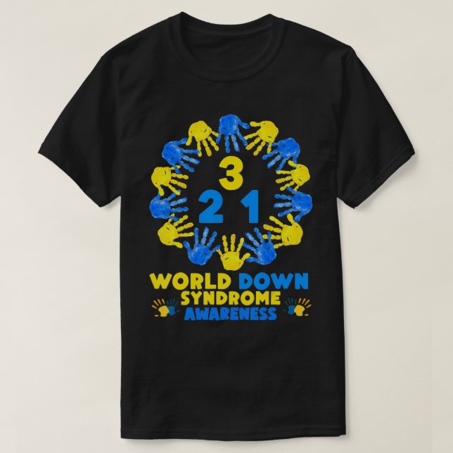 World Down Syndrome Day Awareness 21 March  T-Shirt (Design Front)