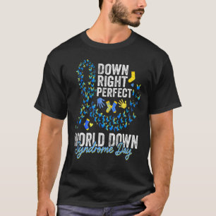 World Down Syndrome Day Awareness Blue And Yellow  T-Shirt
