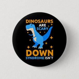 World Down Syndrome Day Awareness Kids Dinosaurs T 6 Cm Round Badge
