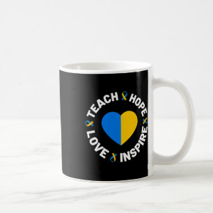 World Down Syndrome Day Awareness Ribbon Teach Hop Coffee Mug