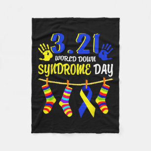 World Down Syndrome Day Awareness Socks 21 March Fleece Blanket