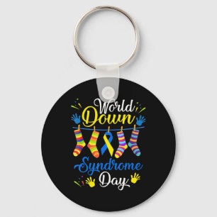 World Down Syndrome Day Awareness Socks 21 March Key Ring