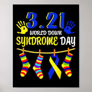 World Down Syndrome Day Awareness Socks 21 March Poster
