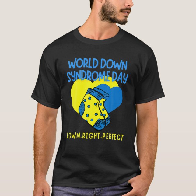 World Down Syndrome Day Awareness Socks 21 March T-Shirt (Front)