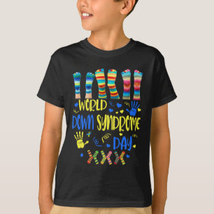 World Down Syndrome Day Awareness Socks Down Right T-Shirt