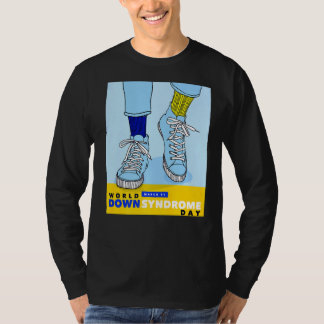World Down Syndrome Day Awareness Socks Down Right T-Shirt