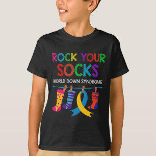 World Down Syndrome Day Boys Girls Kids Rock Your  T-Shirt