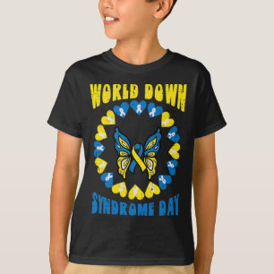 World Down Syndrome Day Butterfly Awareness Men Wo T-Shirt