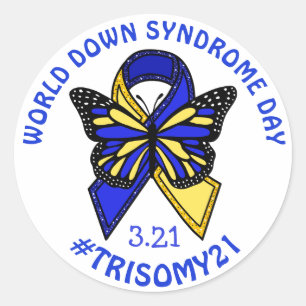 World Down Syndrome Day is March 21st   Classic Round Sticker