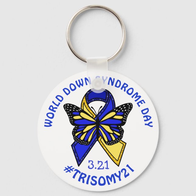 World Down Syndrome Day is March 21st  Key Ring (Front)