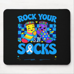 World Down Syndrome Day Rock Socks 321 Men Women Mouse Mat