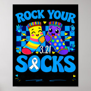 World Down Syndrome Day Rock Socks 321 Men Women Poster