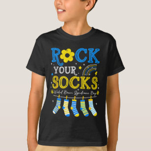 World down syndrome day rock socks awareness T-Shirt