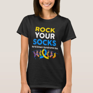 World down syndrome day rock socks awareness T-Shirt