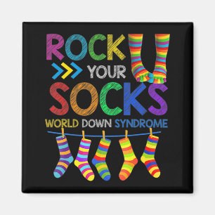 World Down Syndrome Day Rock Your Socks Awareness Magnet