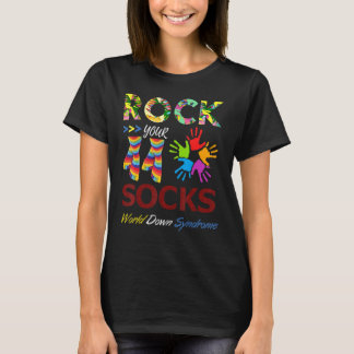 World Down Syndrome Day Rock Your Socks Awareness  T-Shirt