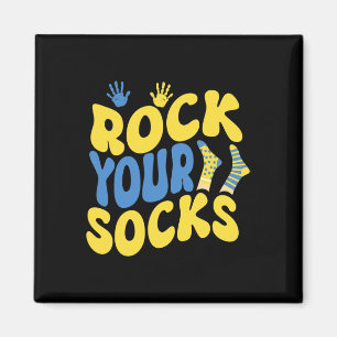 World Down Syndrome Day Rock Your Socks Groovy Magnet