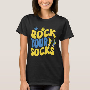 World Down Syndrome Day Rock Your Socks Groovy T-Shirt