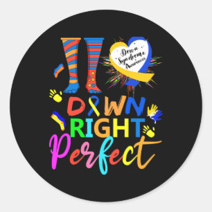 World Down Syndrome Day Rock Your Socks T21 Awaren Classic Round Sticker