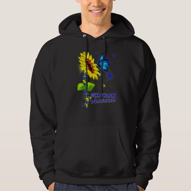 World Down Syndrome Day Rock Your Socks T21 Awaren Hoodie (Front)