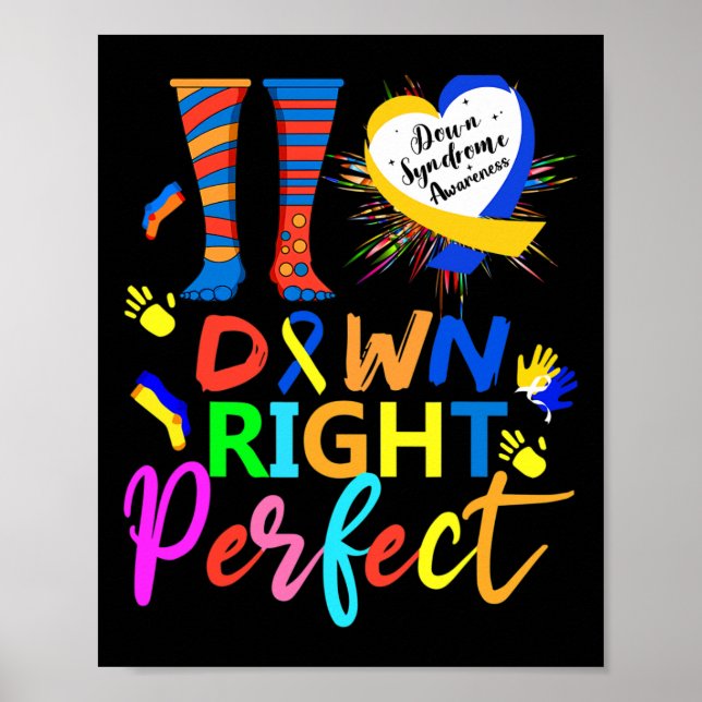 World Down Syndrome Day Rock Your Socks T21 Awaren Poster (Front)